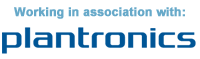 working in association with plantronics